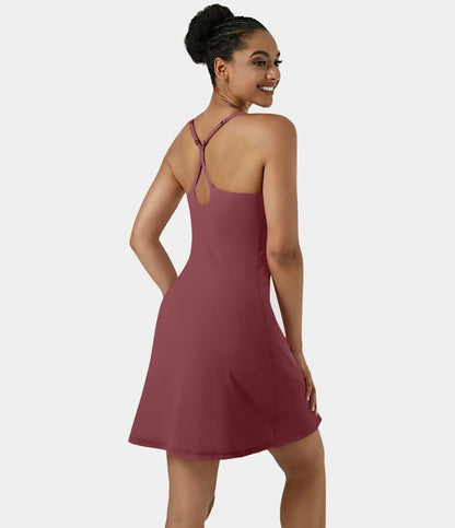 SoftlyZero™ Airy Cut Out 2-in-1 Pocket InstantCool Longer Active Dress