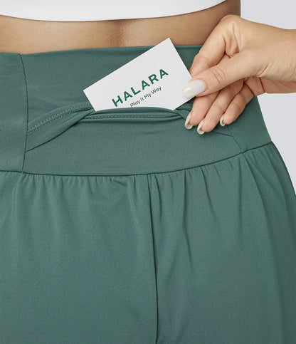 SoftlyZero™ Airy Super High Waisted 2-in-1 InstantCool Yoga Shorts 5'' with Pockets-Longer Length