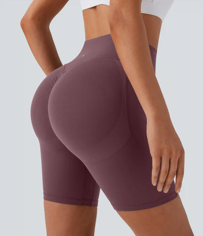 Halara UltraSculpt™ High Waisted Scrunch Butt Lifting Tummy Control Side Pocket Shaping Workout Biker Shorts 7''