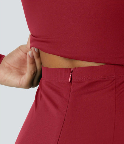 Long Sleeve Pocket Wide Leg Jumpsuit-Easy Peezy