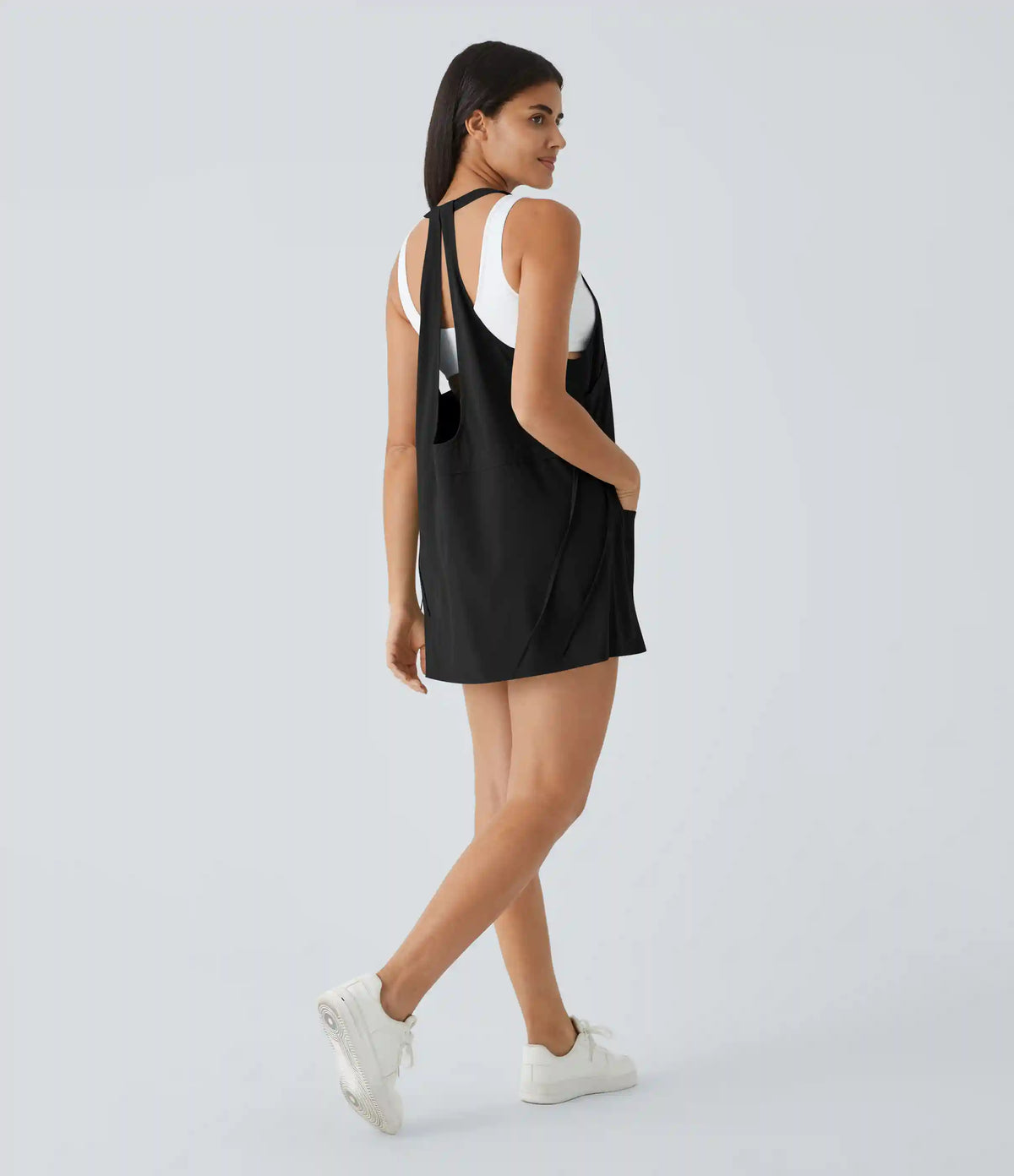 Breezeful™ Pockets Drawstring 2-Piece Quick Dry Mini Hiking Active Dress