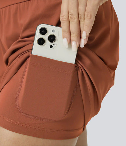 SoftlyZero™ Airy Super High Waisted 2-in-1 InstantCool Yoga Shorts 5'' with Pockets-Longer Length