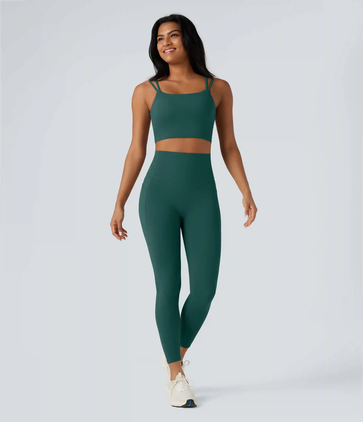 Halara UltraSculpt™ Double Straps Twisted Backless Cropped Yoga Tank Top