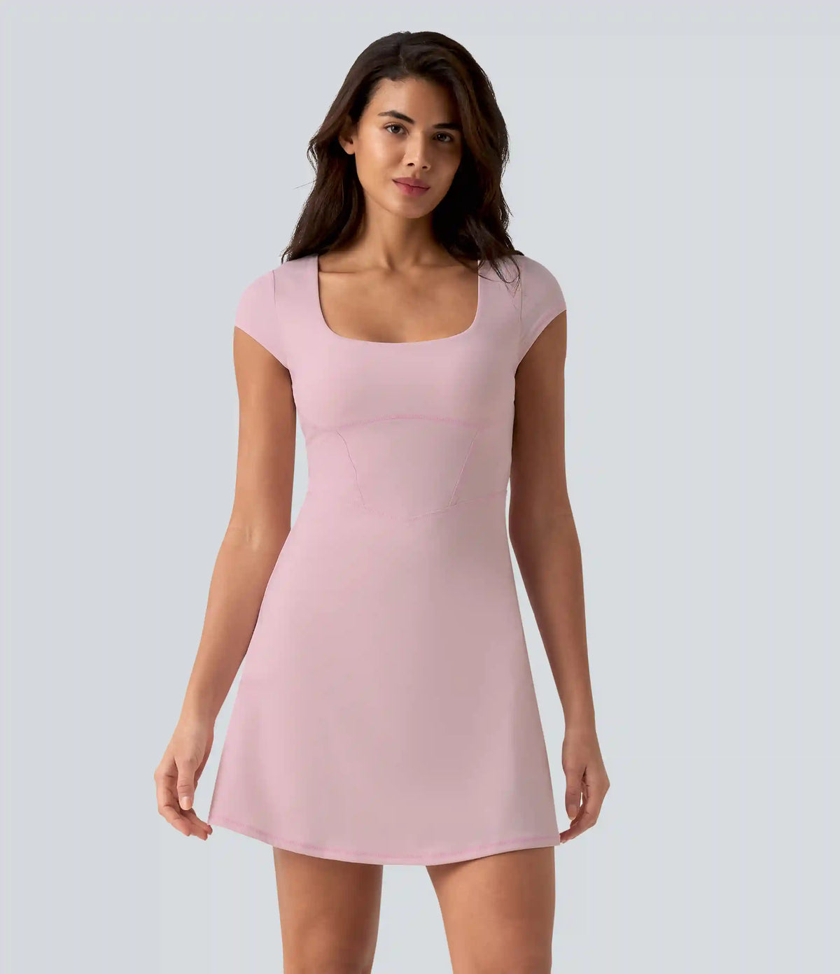 SoftlyZero™ Plush Square Neck Corset 2-in-1 Mini Casual Dress with Pockets