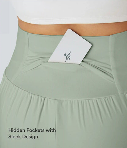 SoftlyZero™ Airy Super High Waisted 2-in-1 InstantCool Yoga Shorts 5'' with Pockets-Longer Length