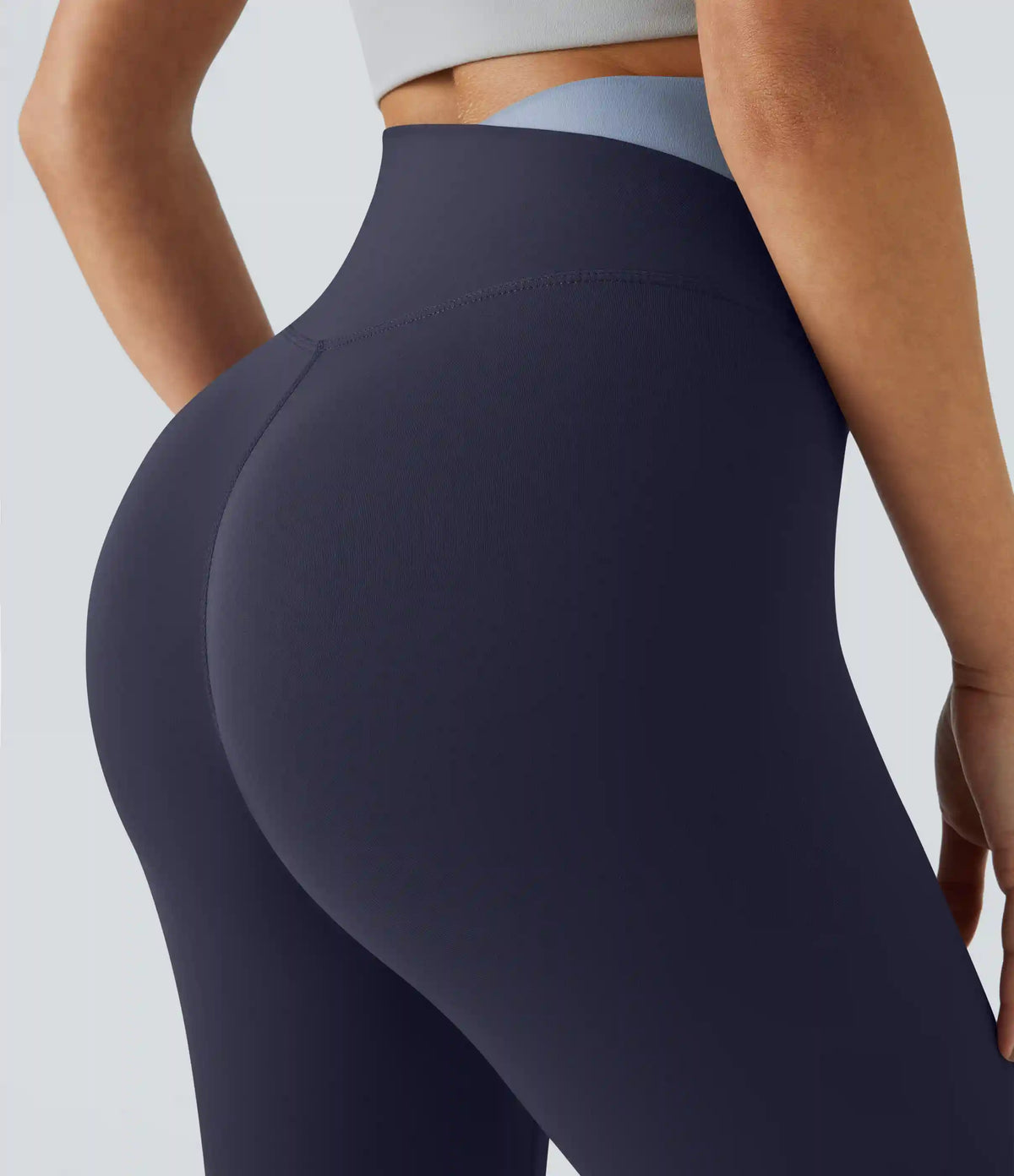 SoftlyZero™ Crossover Color Block Leggings