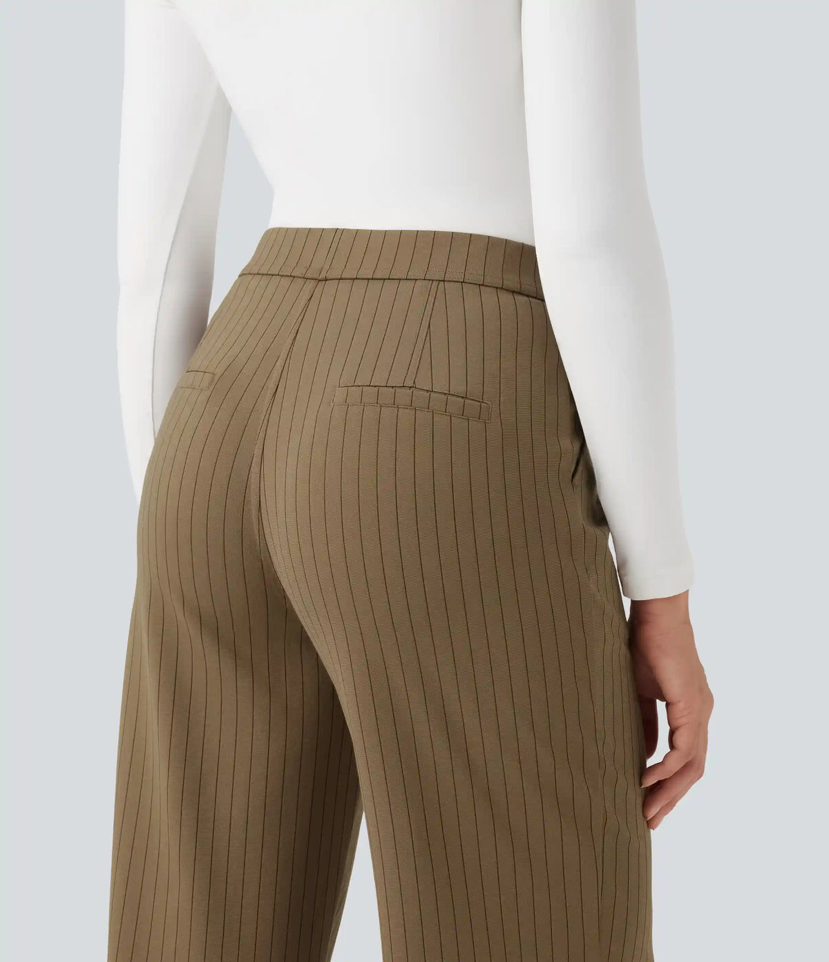 Halara Flex™ High Waisted Straight Leg InstantCool Stripe Work Pants with Pockets