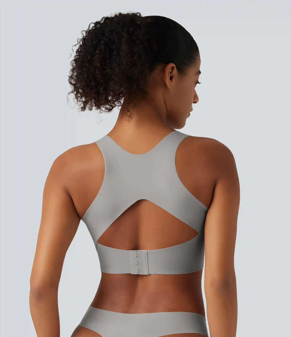 U Neck Crisscross Casual Bralette with Built-in Bra for B-DD Cups