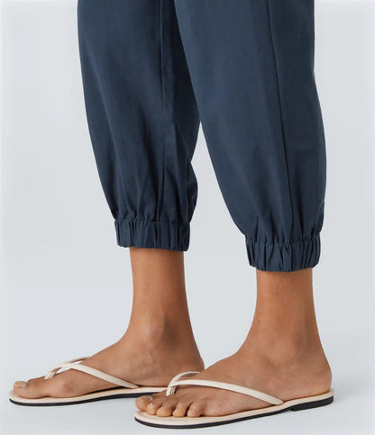 Mid Rise Casual Joggers with Pockets