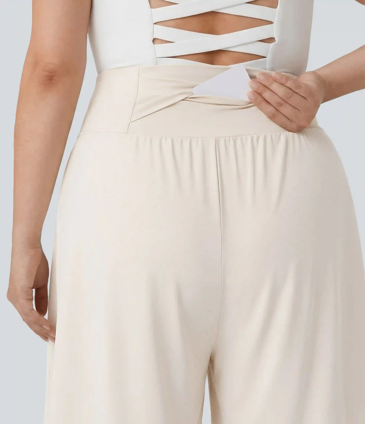 Plus Size SoftlyZero™ Airy High Waisted InstantCool Yoga Bermuda Shorts with Pockets