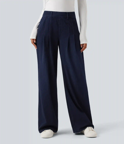 Halara Flex™ Mid Rise Wide Leg Casual Jeans with Pockets
