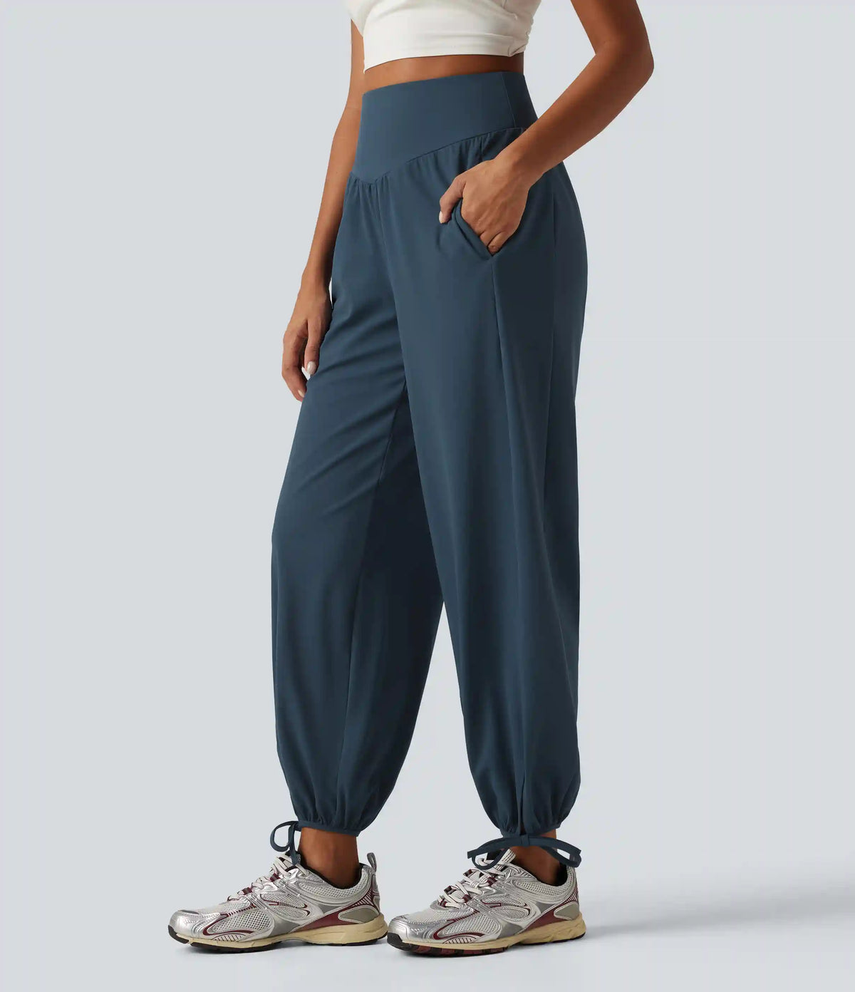 Halara UltraSculpt™ High Waisted Lace Up Yoga Joggers with Pockets