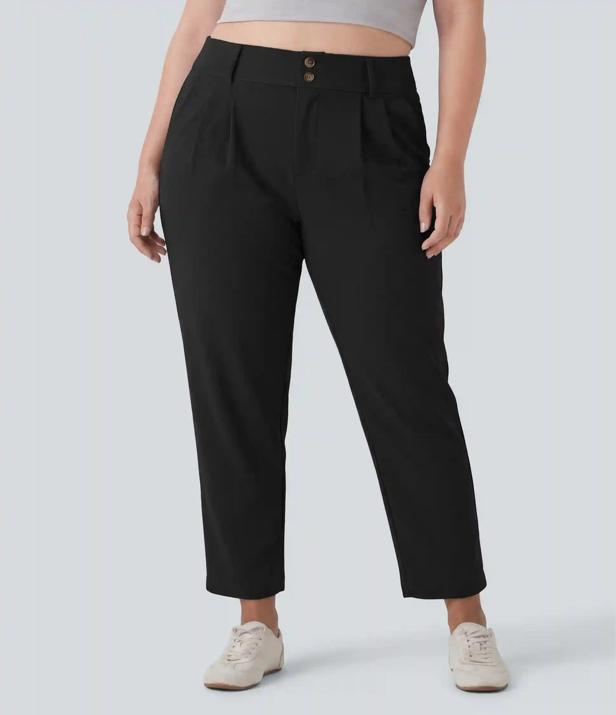Plus Size Halara Flex™ High Waisted Tapered Waffle Work Pants with Pockets