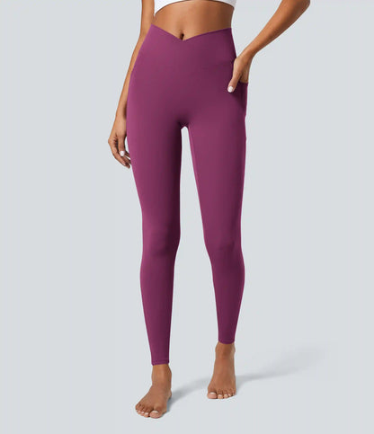 SoftlyZero™ Crossover Pocket Plain Leggings