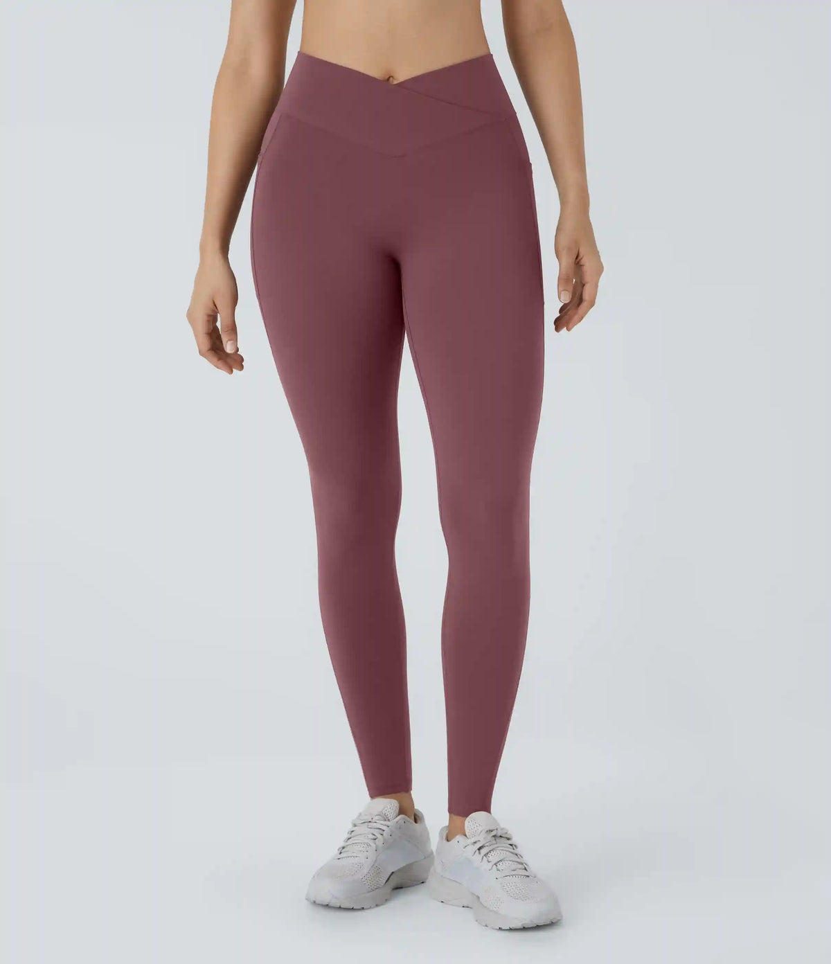 Patitoff™ 2.0 Pet Hair Resistant High Waisted Crossover Side Pocket Yoga Leggings