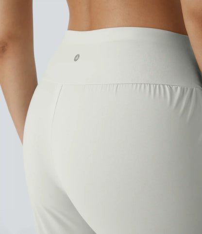 High Waisted Plain Pocket Casual Joggers