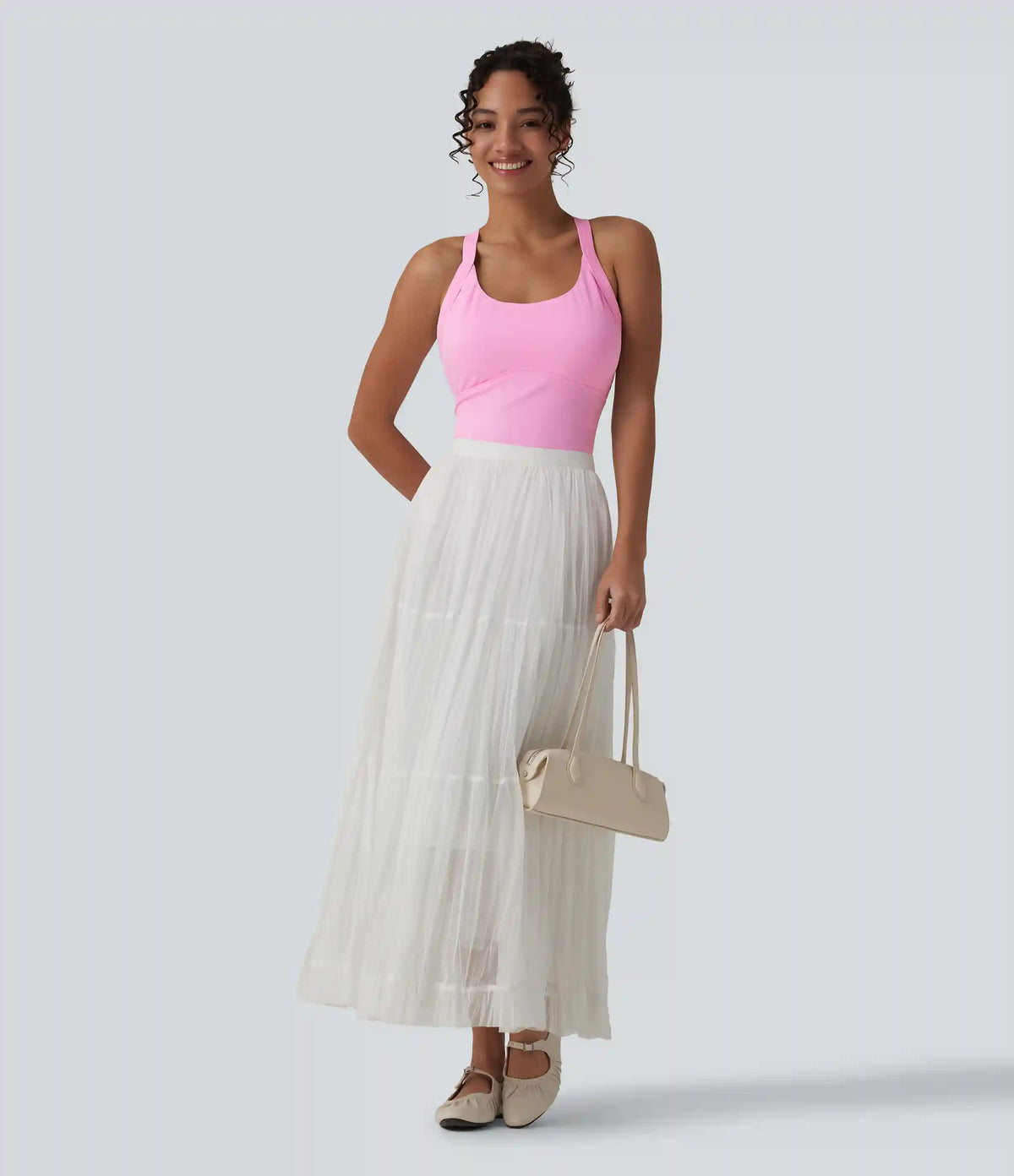 SoftlyZero™ Airy Twisted Backless Adjustable Buckle U-Neck Sleeveless Built-in Bra InstantCool Casual Bodysuit