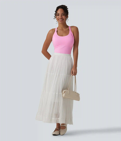SoftlyZero™ Airy Twisted Backless Adjustable Buckle U-Neck Sleeveless Built-in Bra InstantCool Casual Bodysuit