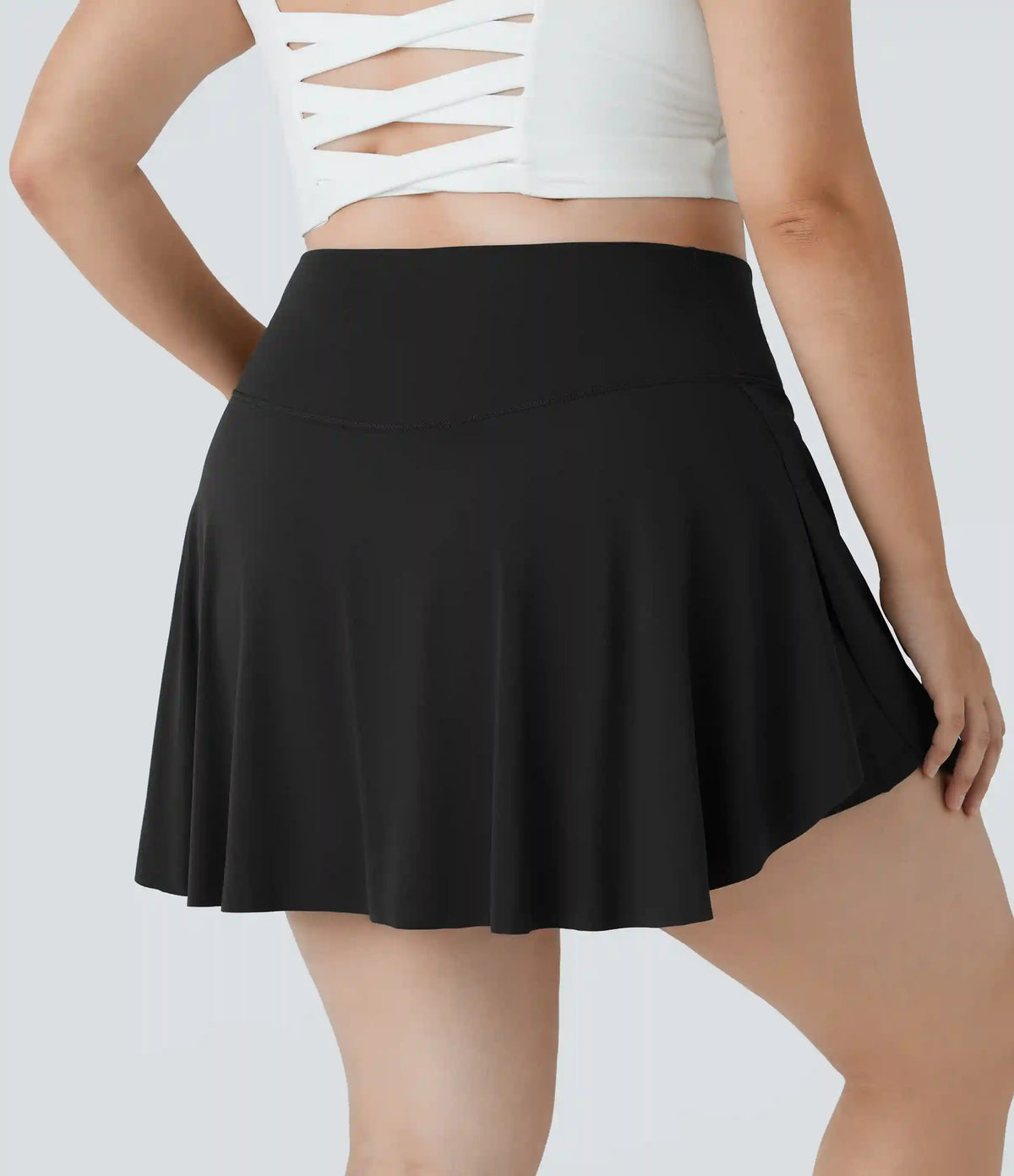 Everyday SoftlyZero™ Airy Crossover Pocket 2-in-1 InstantCool Tennis Plus Size Skirt-Lucid