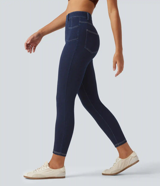 Halara Flex™ High Waisted Denim Casual Leggings with Pockets