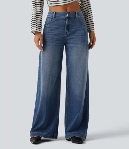Halara Flex™ Mid Rise Baggy Casual Jeans with Pockets