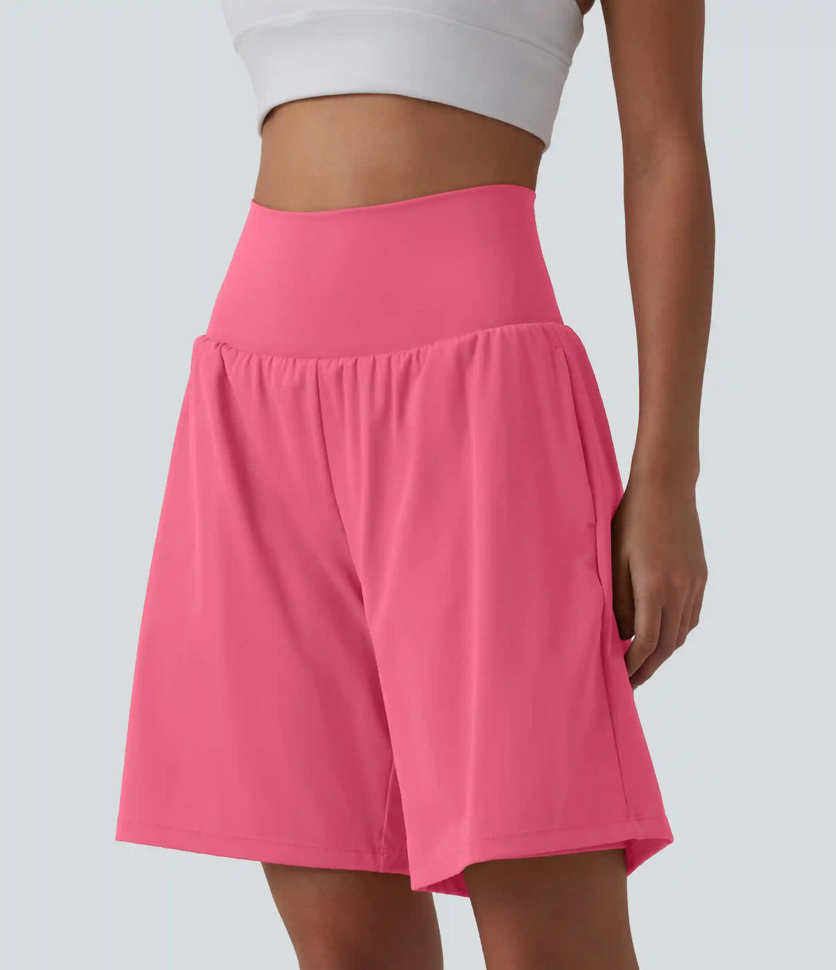 SoftlyZero™ Airy Super High Waisted 2-in-1 InstantCool Yoga Shorts 9" with Pockets