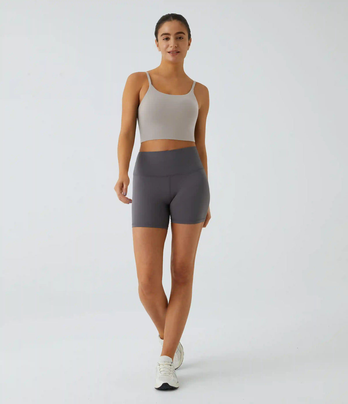 Basic Padded Workout Cropped Low Support Tank Top A-D Cups