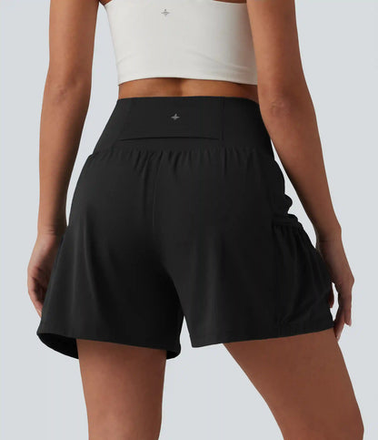SoftlyZero™ Airy High Waisted Tummy Control 2-in-1 InstantCool Workout Shorts 5'' with Pockets