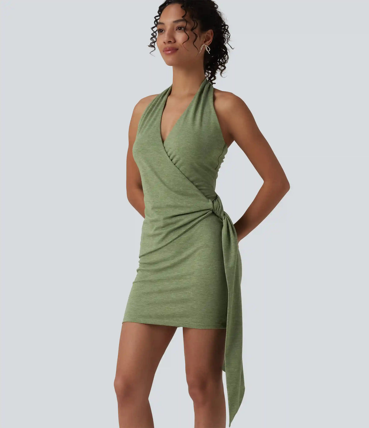 Halter Bodycon Micro Mini Dress