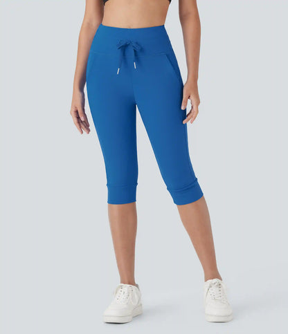 SoftlyZero™ Plush High Waisted Drawstring Pocket Yoga Pedal Pusher Joggers