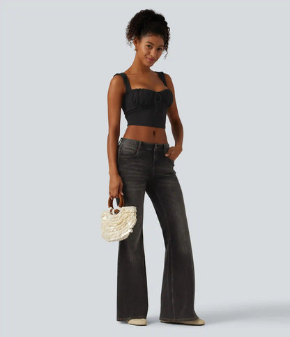 Halara Flex™ Low Rise Flare Casual Jeans with Pockets