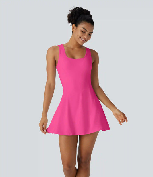 SoftlyZero™ Airy U Neck 2-in-1 Pocket Mini InstantCool Dance Active Dress