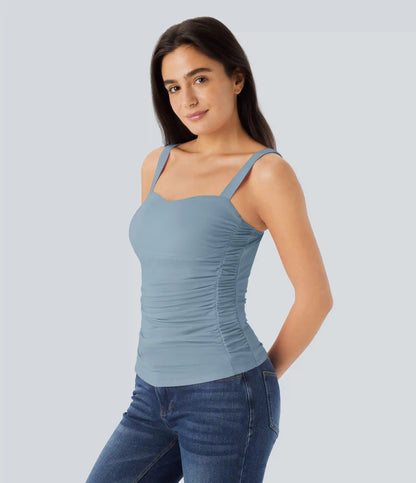 Ruched Casual Tank Top
