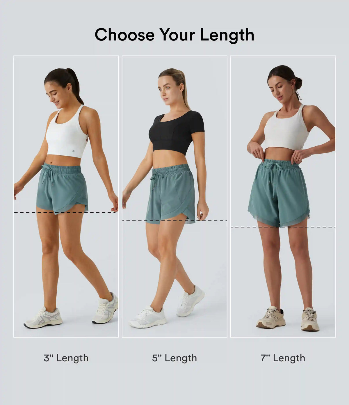 Mid Rise Drawstring Contrast Mesh 2-in-1 Flowy Running Shorts 3''