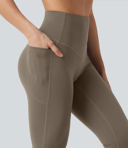 Halara UltraSculpt™ High Waisted Tummy Control Shaping Bootcut Yoga Leggings with Pockets