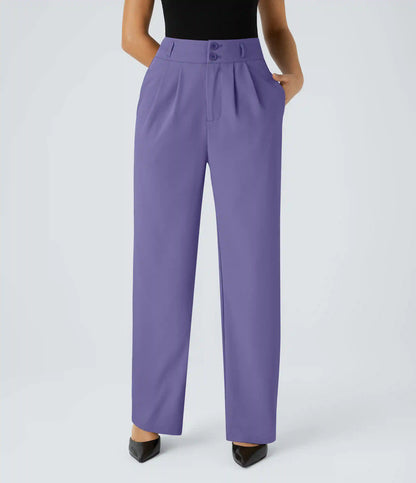 Halara Flex™ High Waisted Zipper Pocket Shirred Straight Leg Work Pants