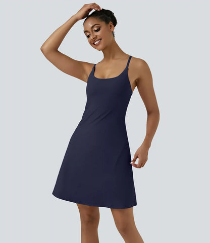 SoftlyZero™ Airy Cut Out 2-in-1 Pocket InstantCool Longer Active Dress