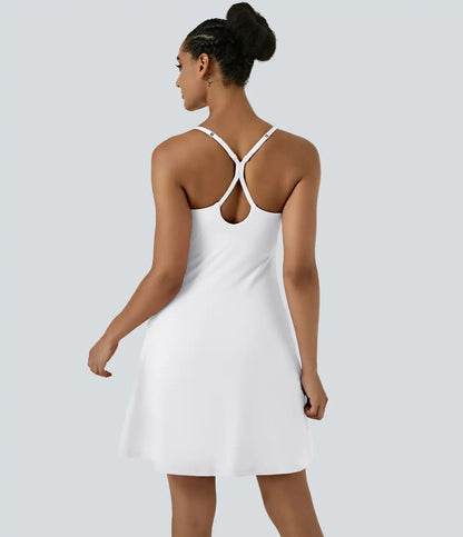 SoftlyZero™ Airy Cut Out 2-in-1 Pocket InstantCool Longer Active Dress