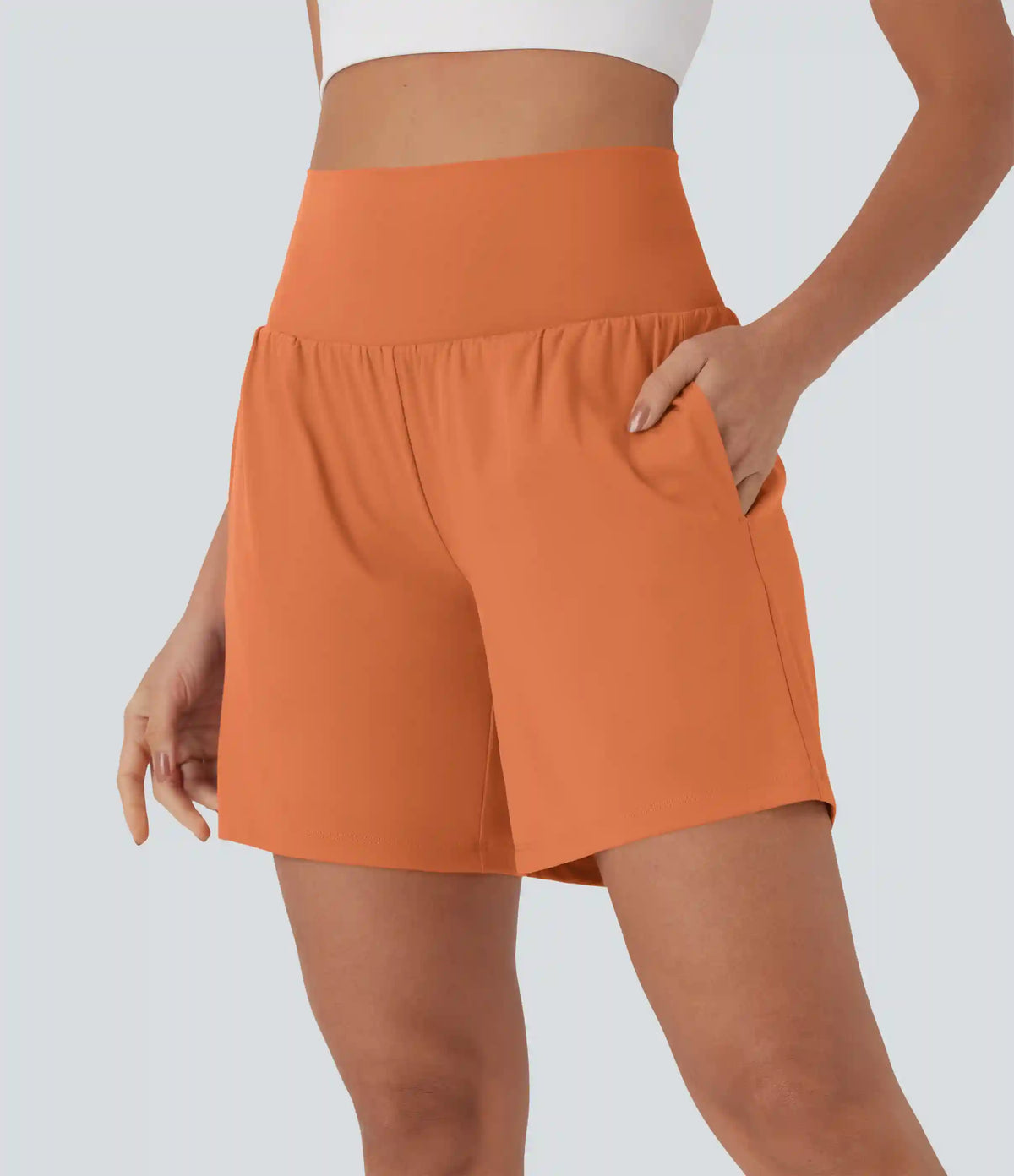 SoftlyZero™ Airy Super High Waisted 2-in-1 InstantCool Yoga Shorts 7" with Pockets