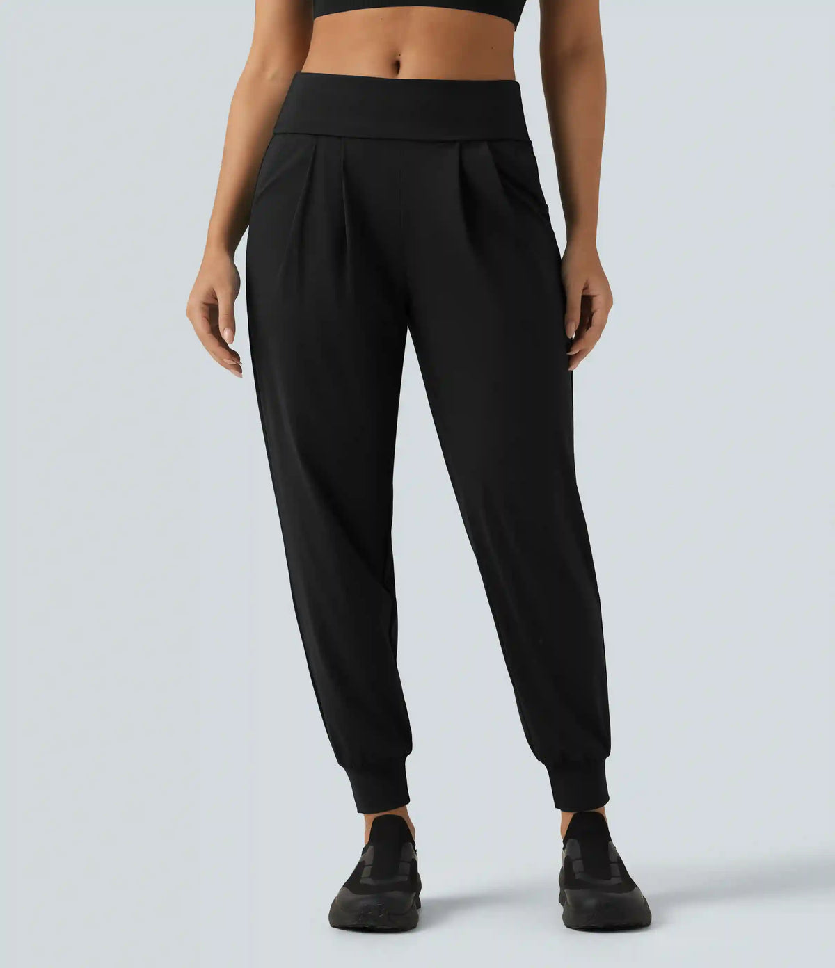 Mid Rise Running Joggers with Pockets