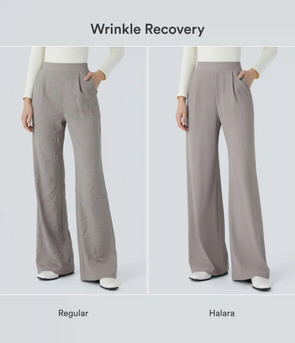 Halara Flex™ High Waisted Body Sculpt Waist-Slimming Pocket Wide Leg Micro Waffle Work Pants