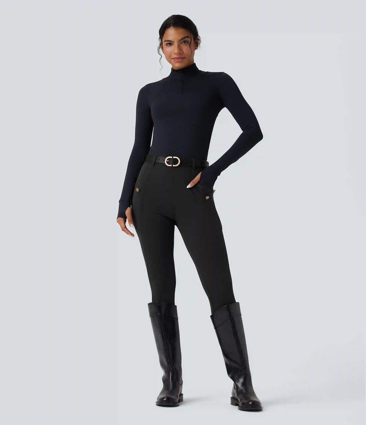 DayStretch High Waisted Slim Pants with Pockets