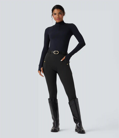 DayStretch High Waisted Slim Pants with Pockets