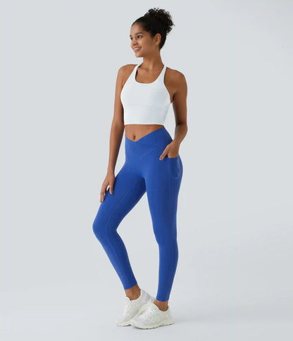 SoftlyZero™ Crossover Pocket Plain Leggings