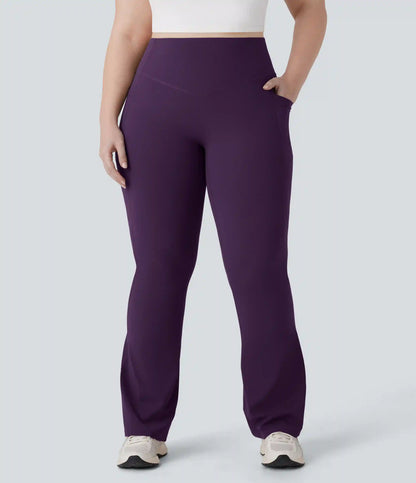Halara UltraSculpt™ High Waisted Scrunch Butt Lifting Tummy Control Pocket Shaping Yoga Bootcut Plus Size Leggings