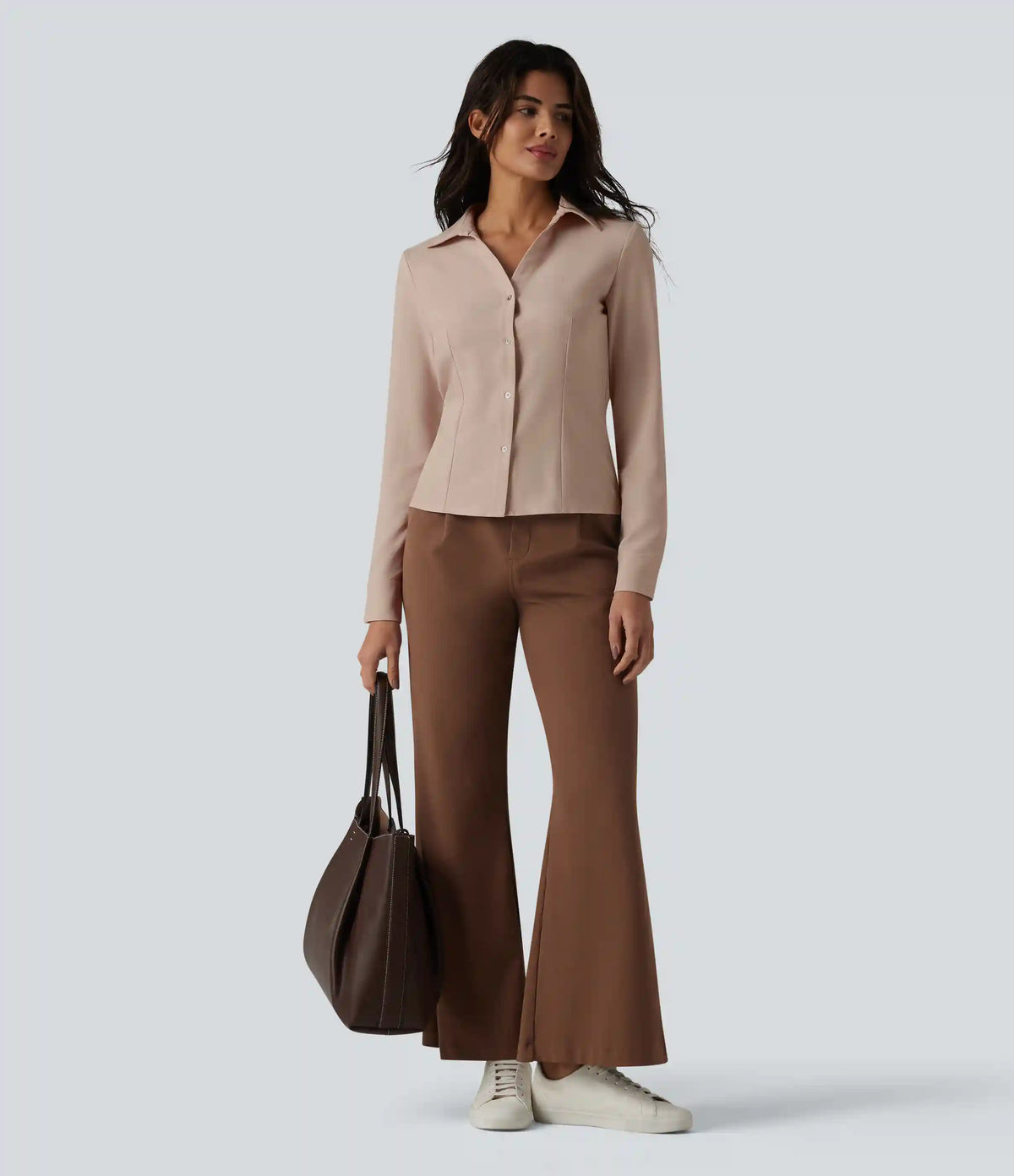 Collar Long Sleeve Button Fly Work Shirt