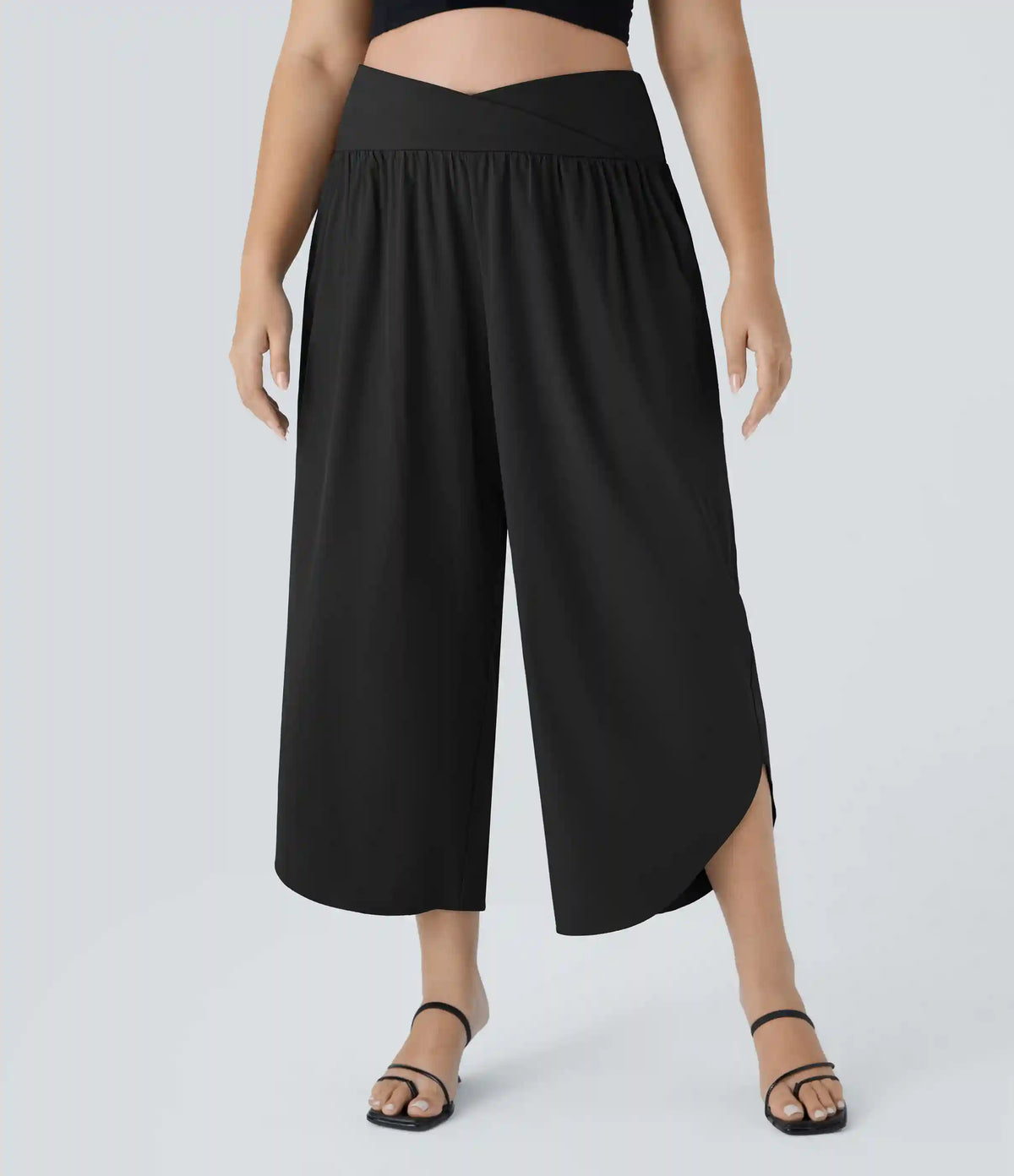 Breezeful™ High Waisted Crossover Pocket Quick Dry Plus Size Pants