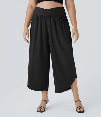 Breezeful™ High Waisted Crossover Pocket Quick Dry Plus Size Pants