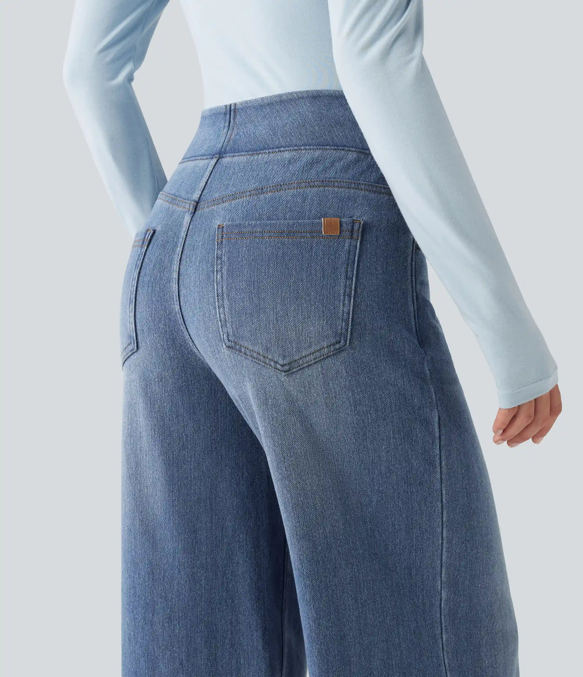 Halara Flex™ Denim Heat High Waisted Wide Leg Casual Jeans with Pockets
