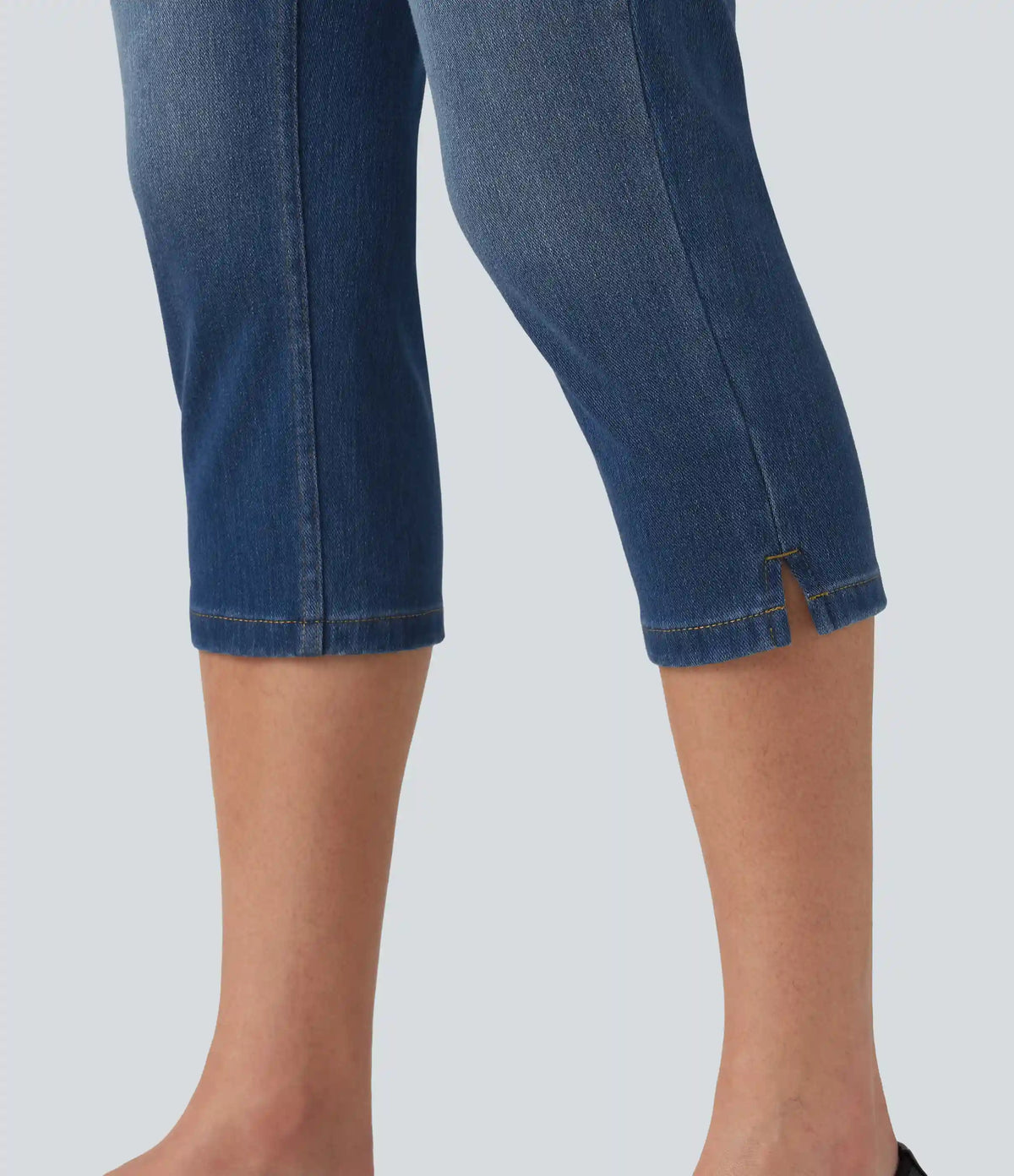 Halara Flex™ High Waisted Split Capri Casual Slim Jeans with Pockets